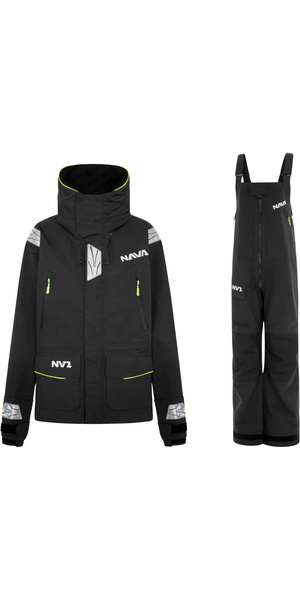 2026 Nava Performance Womens NV2 Jacket & Trousers Sailing Suit NAVAWJATCS -  Black